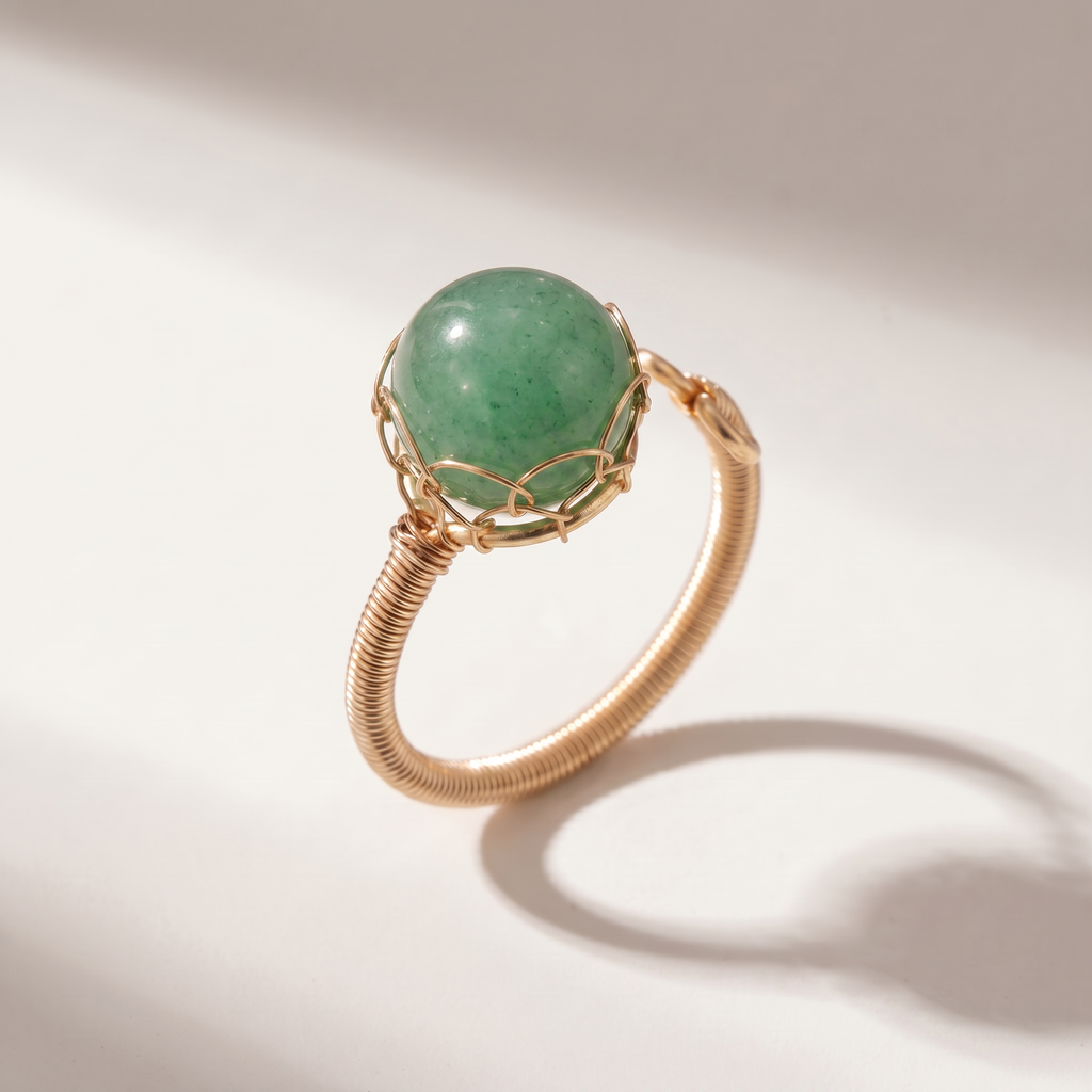 Calla Ring - Green Aventurine