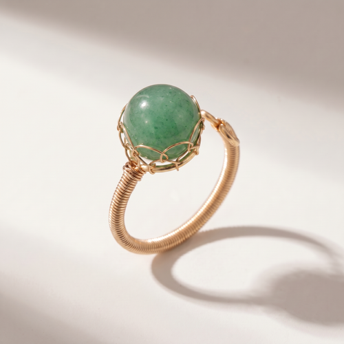 Calla Ring - Green Aventurine