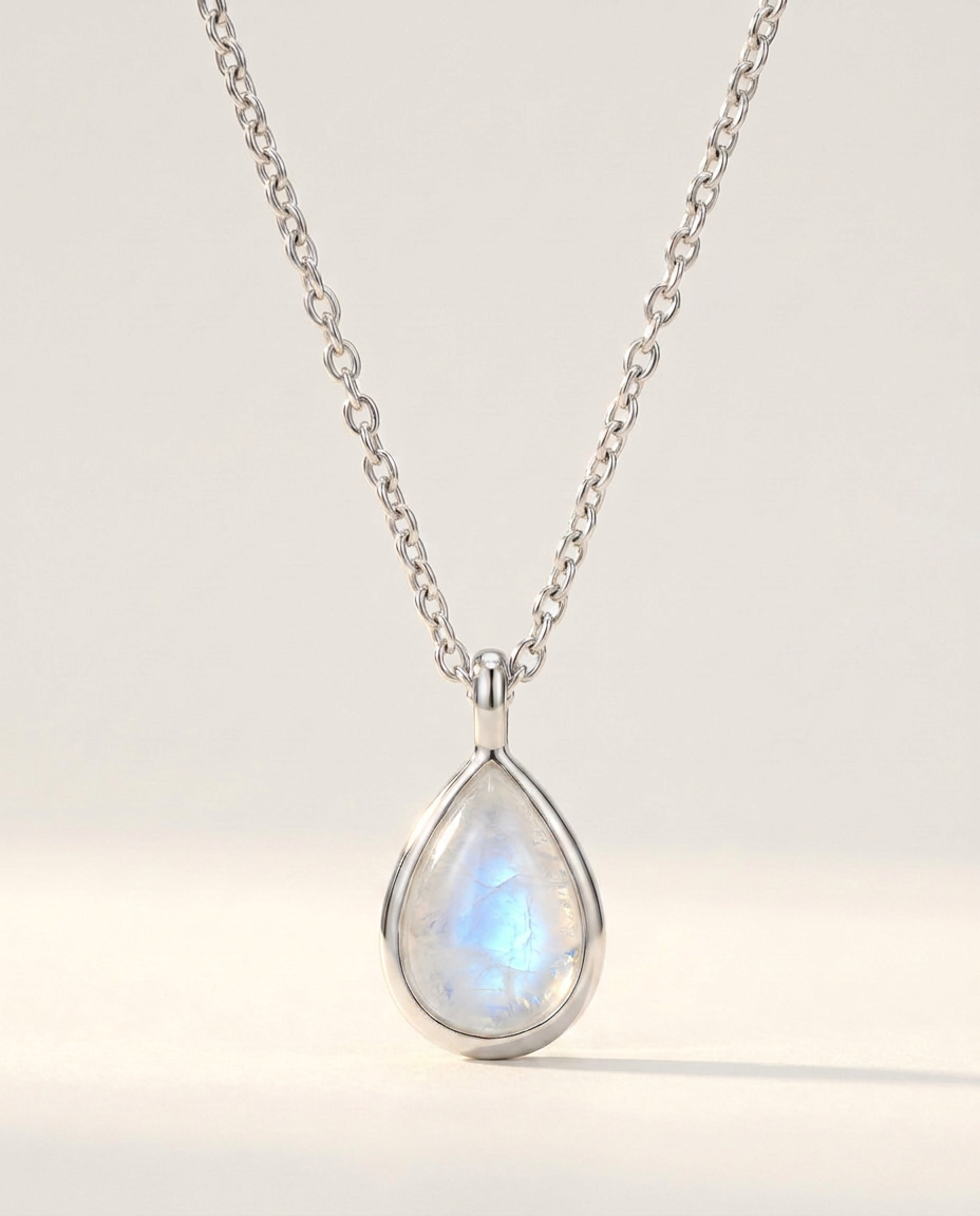 Cœur Secret Necklace · Moonstone · 925 Sterling Silver
