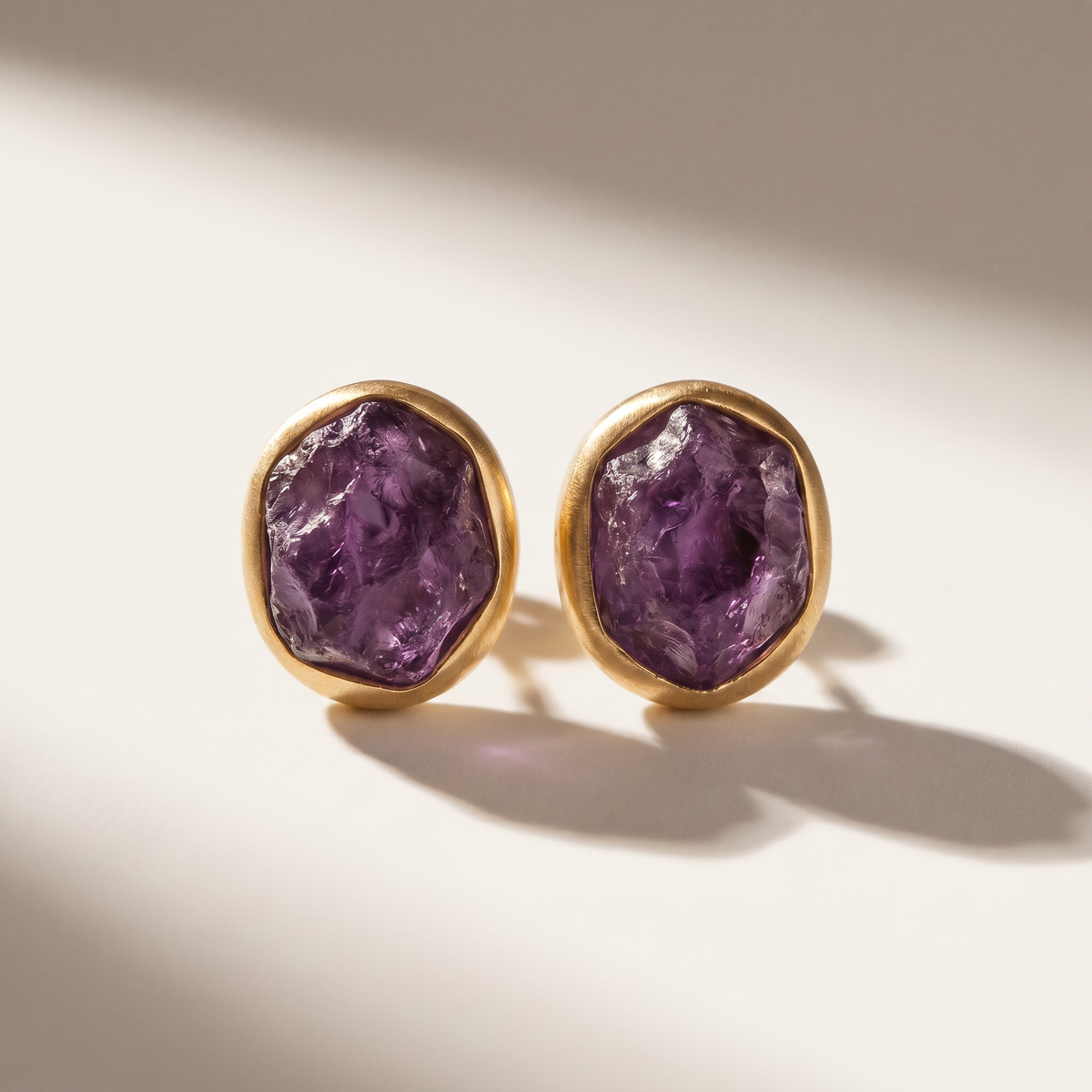 Elara Studs - Amethyst