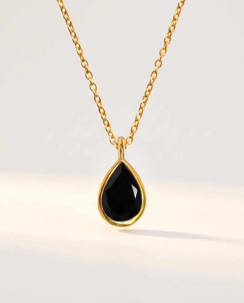 Cœur Secret Necklace · Black Obsidian · 18k Gold Vermeil