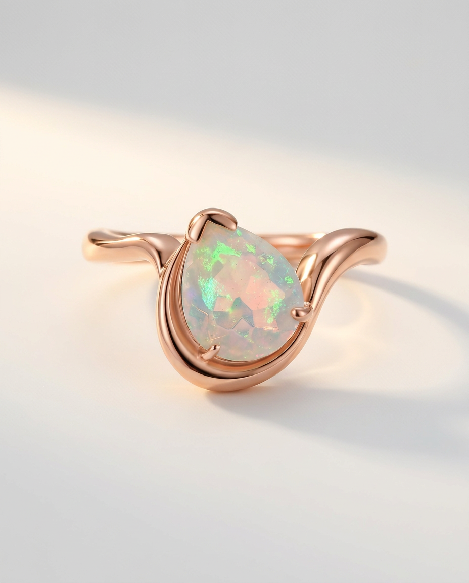 Souffle Ring · Opal · - · 18k Rose Gold Vermeil