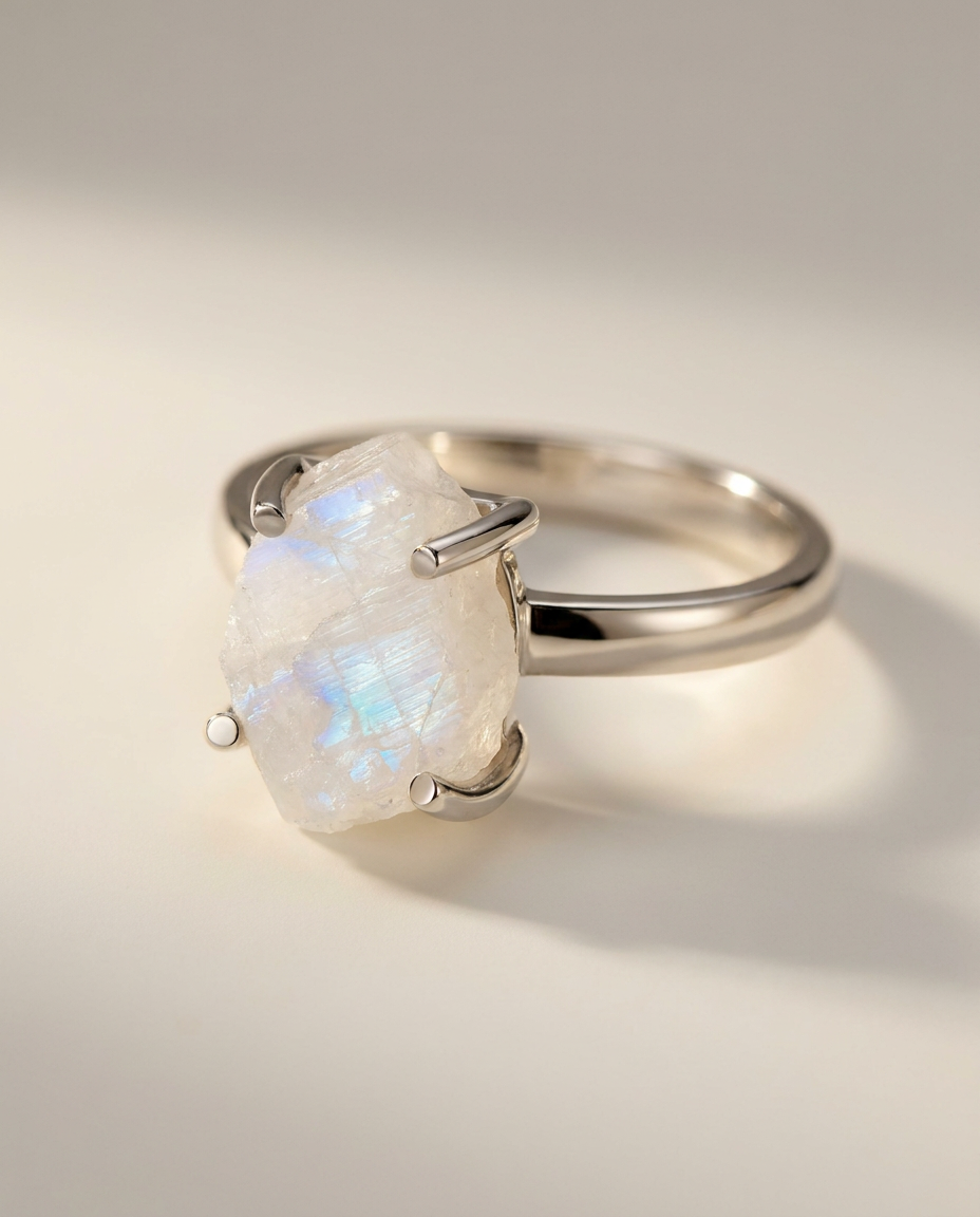 Brut Ring · Moonstone · - · 925 Sterling Silver