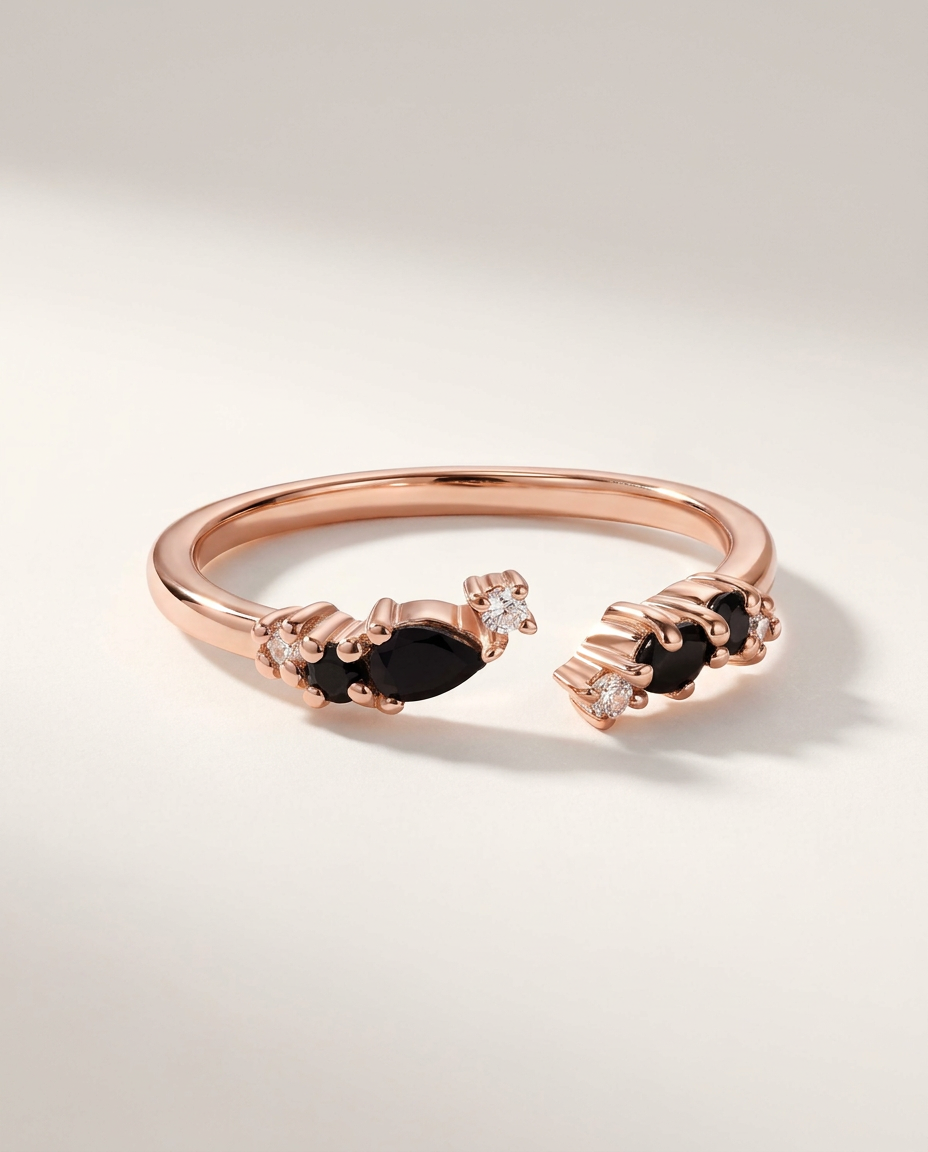 Éclore Ring · Black Onyx · 18k Rose Gold Vermeil