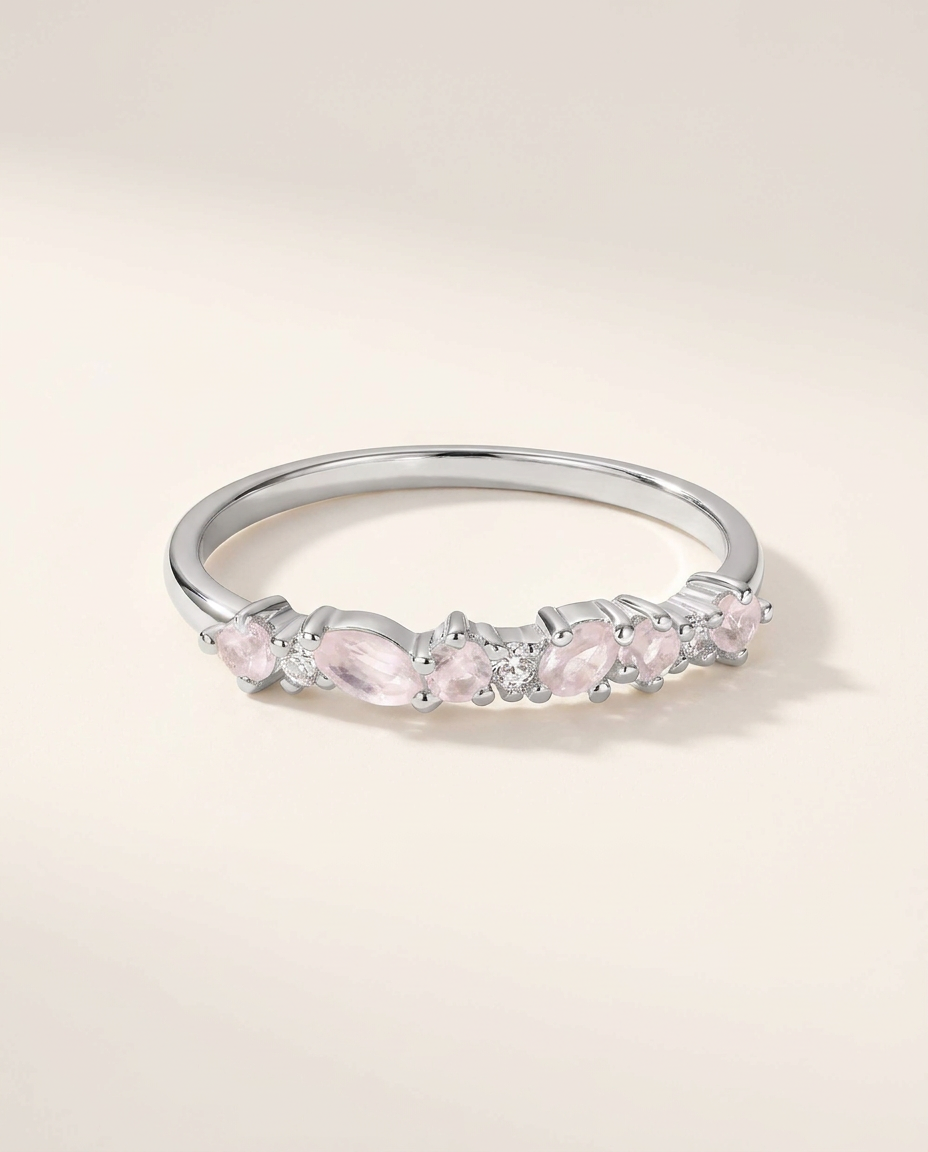 Grâce Ring · Rose Quartz · 925 Sterling Silver