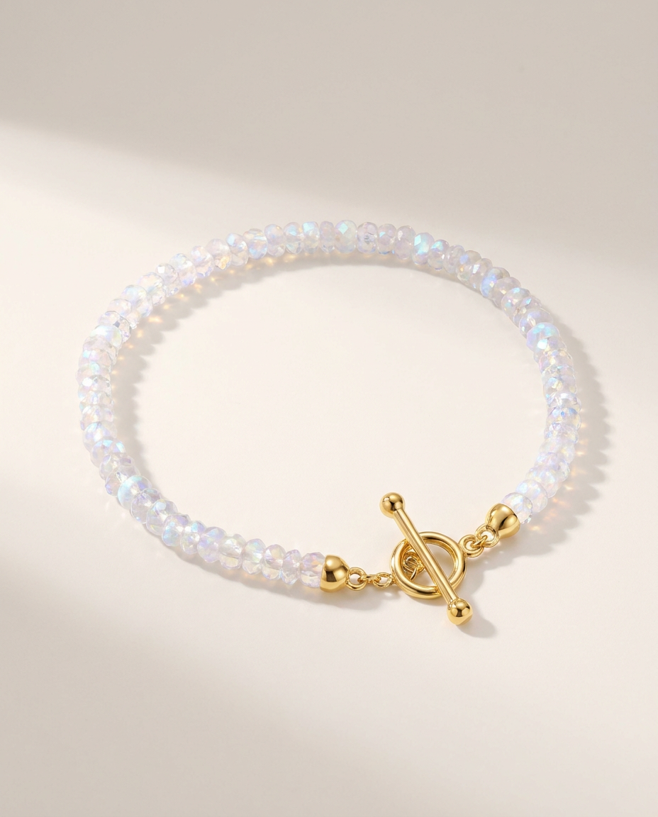 Perles Bracelet · Moonstone · 18k Gold Vermeil