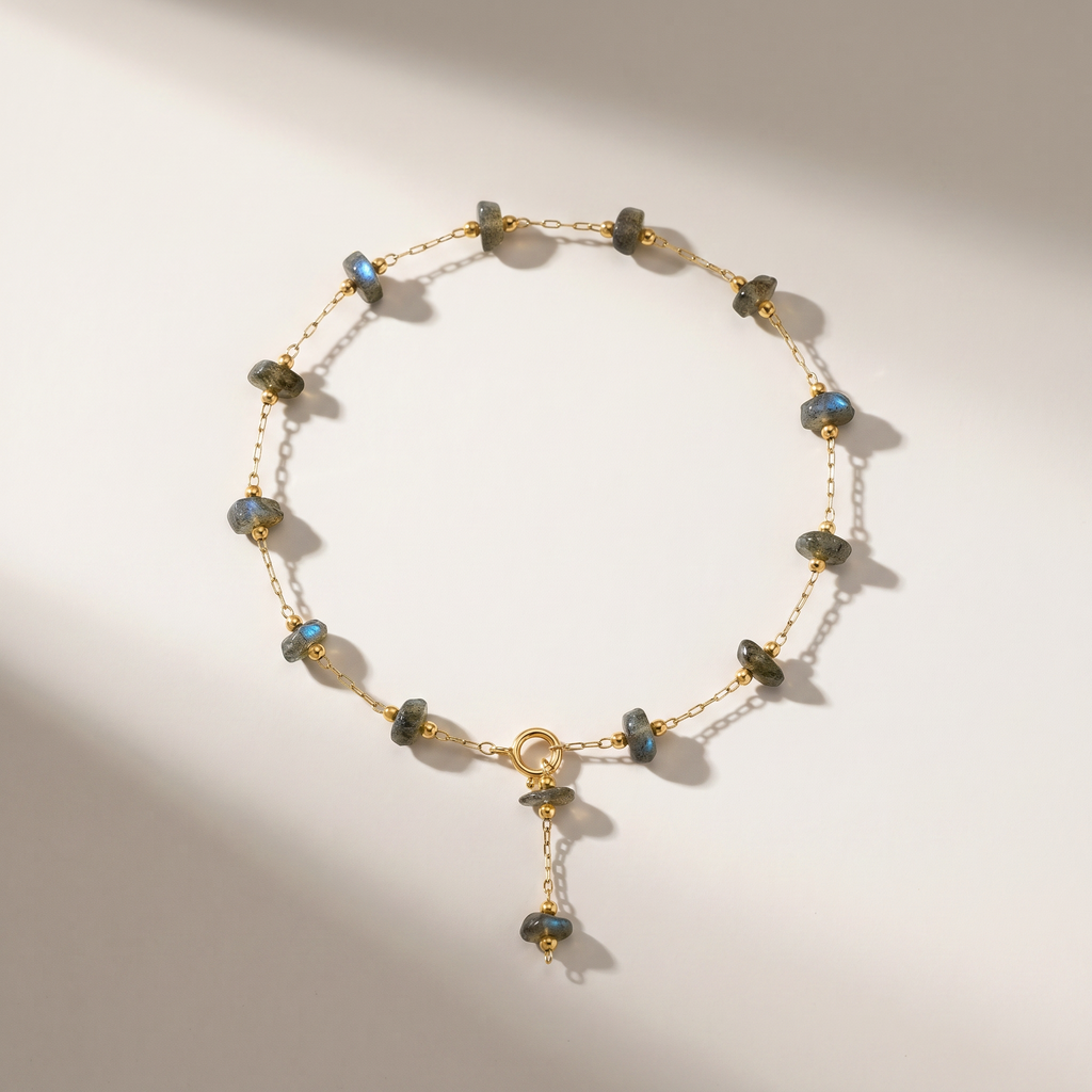 Amara Bangle Set - Labradorite