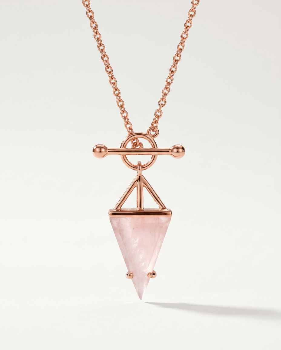 Héroïne Necklace · Rose Quartz · 18k Rose Gold Vermeil