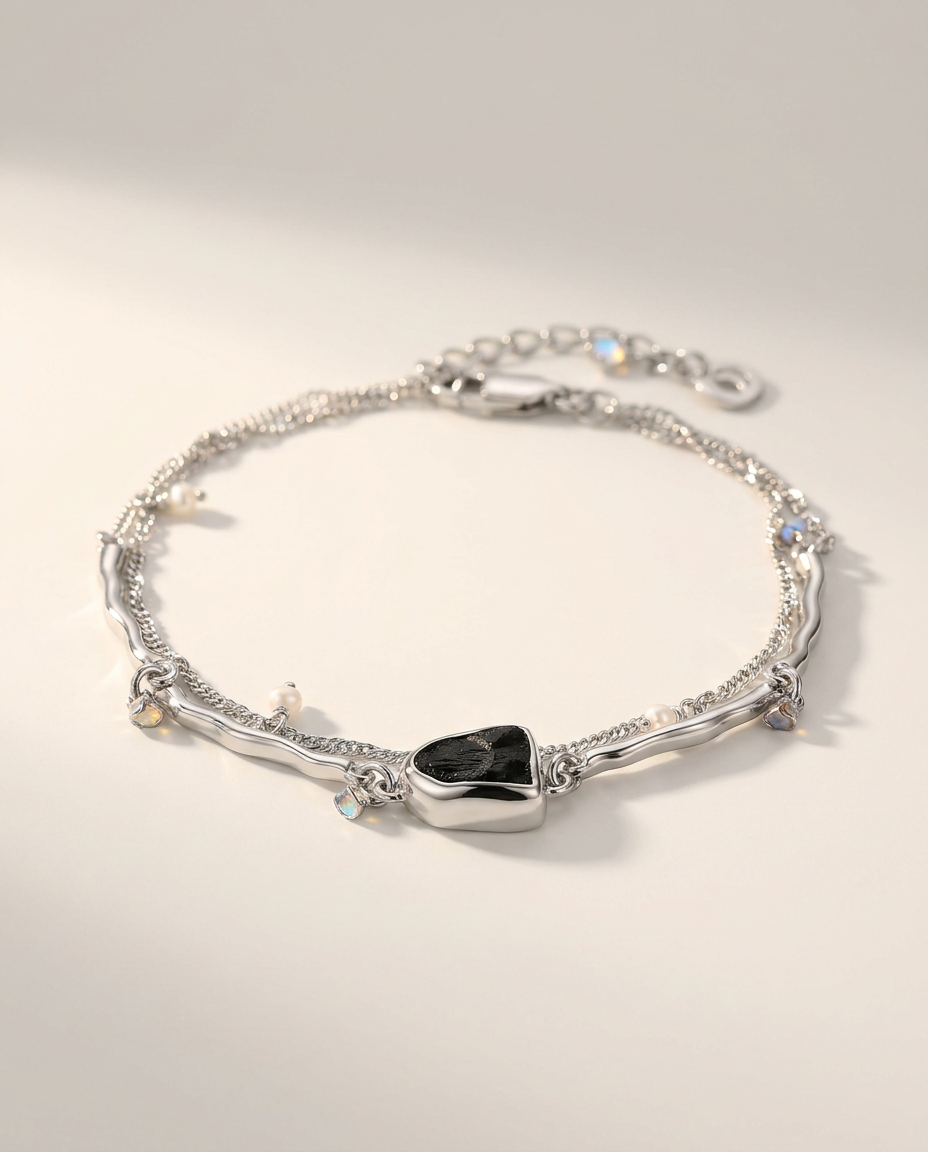 Héritage Bracelet · Black Obsidian · 925 Sterling Silver