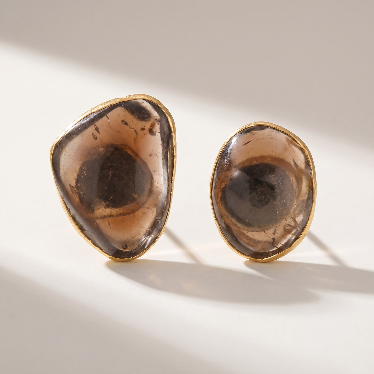 Elara Studs - Smoky Quartz