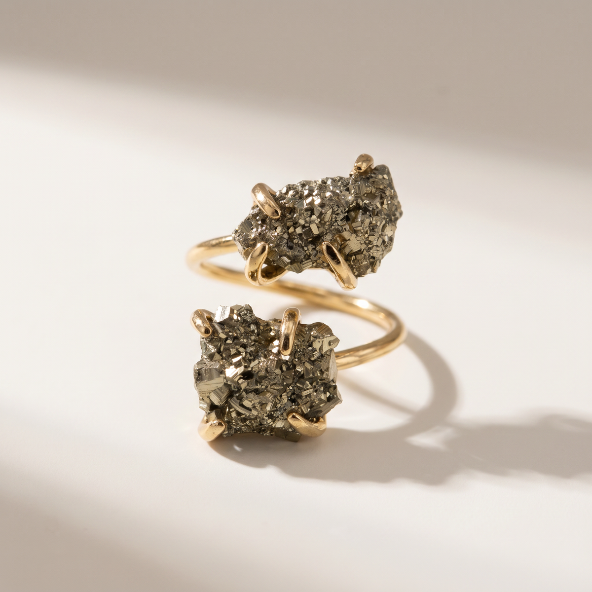 Cassia Ring - Raw Pyrite hero shot