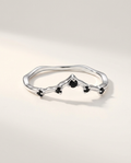 Couronne Ring · Black Spinel · 925 Sterling Silver