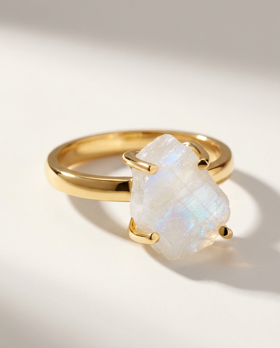 Brut Ring · Moonstone · - · 18k Gold Vermeil