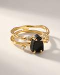 Rivière Ring · Black Obsidian · 18k Gold Vermeil