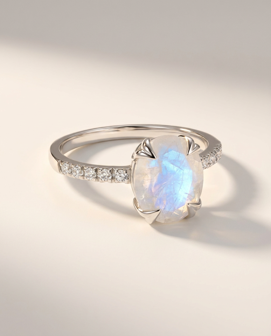 Lumière Ring · Moonstone · 925 Sterling Silver