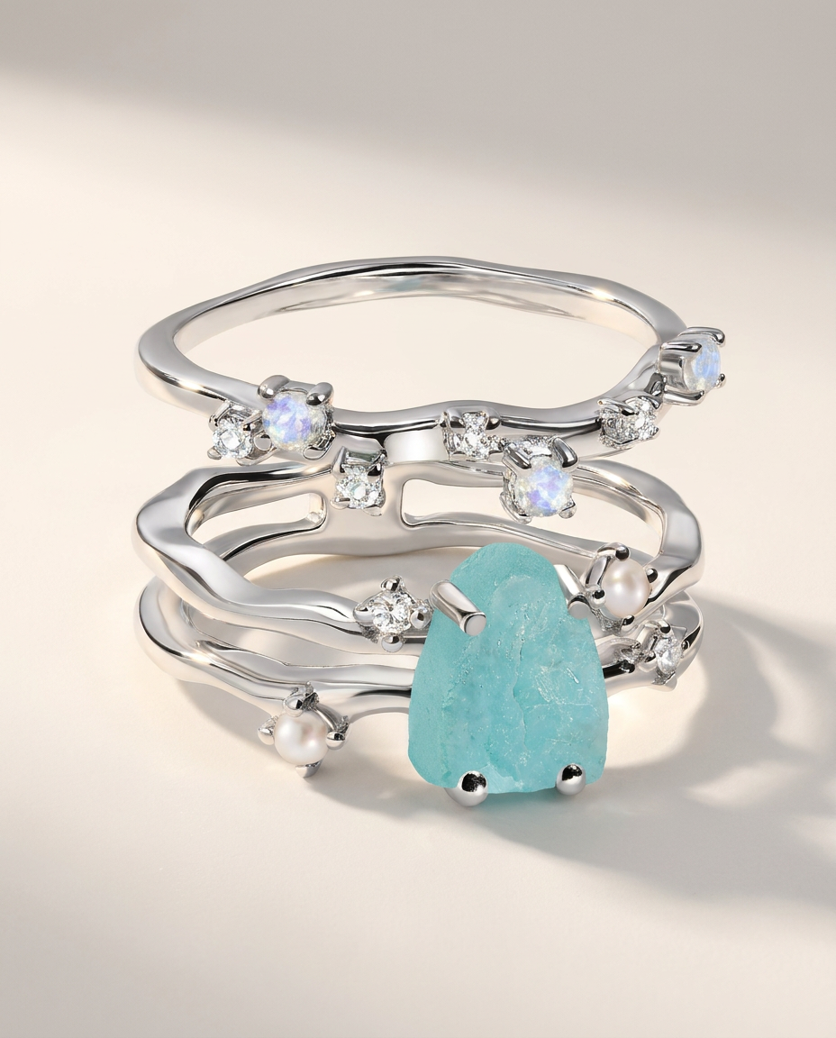 Rivière & Étoile Duo · Amazonite · 925 Sterling Silver