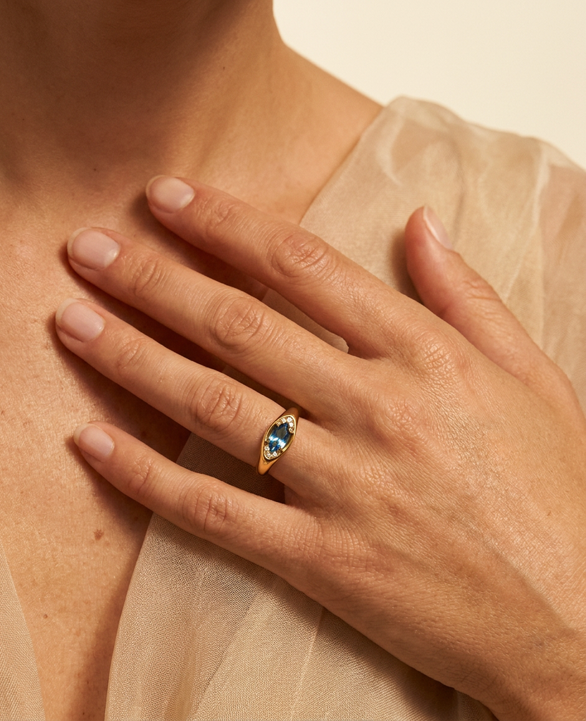Talisman Ring · Blue Topaz · worn