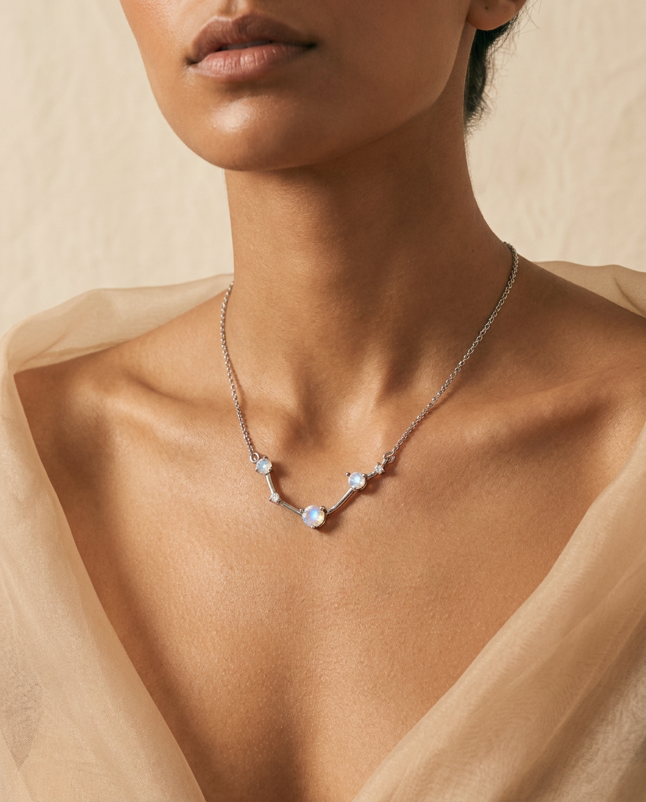Constellation Fine Necklace · Aries · worn