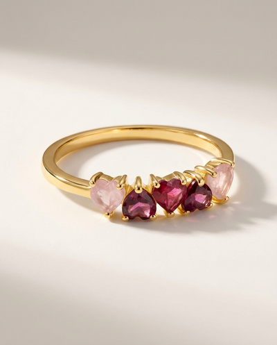 Rose Quartz & Rhodolite