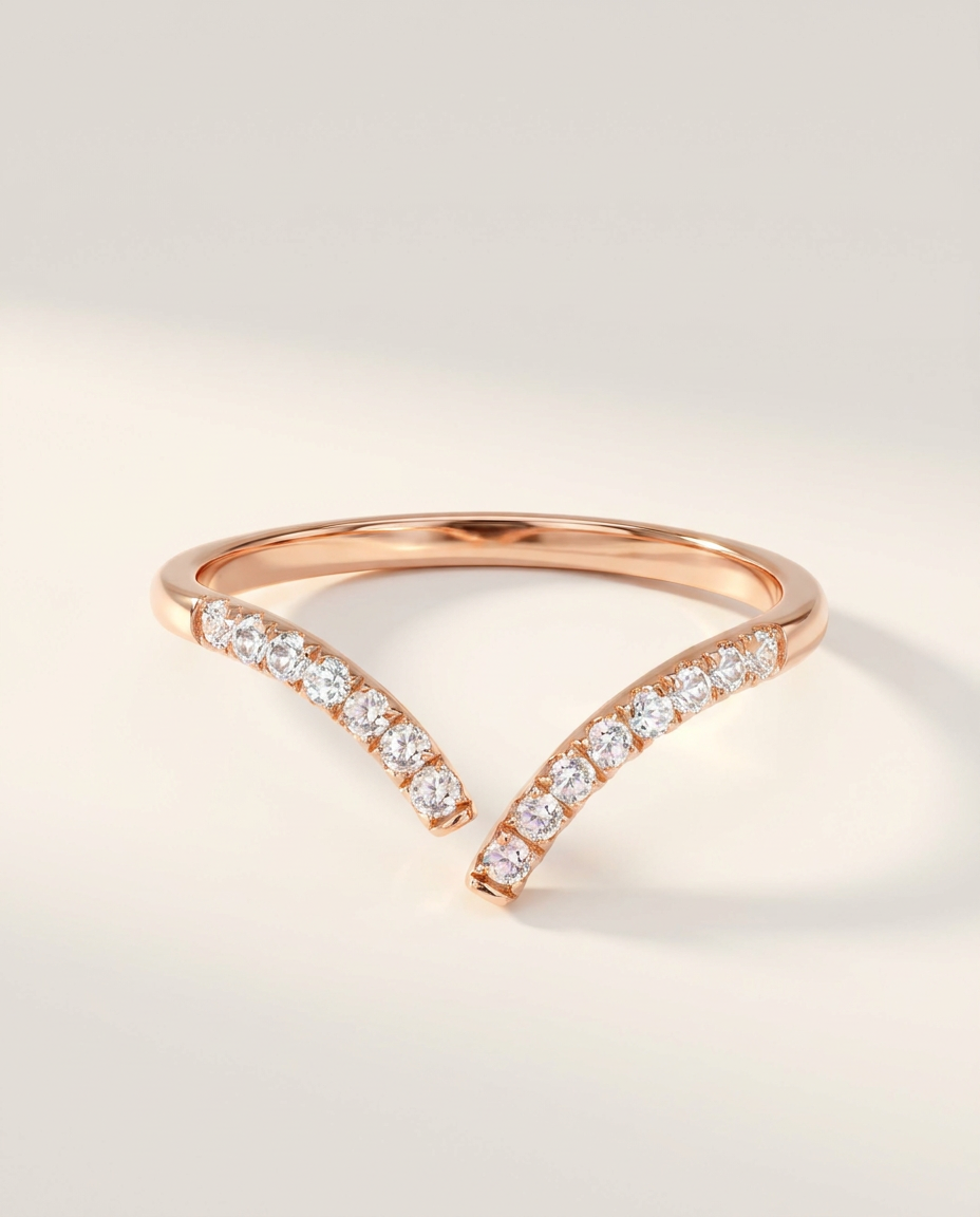 Infini Ring · White Zircon · 18k Rose Gold Vermeil
