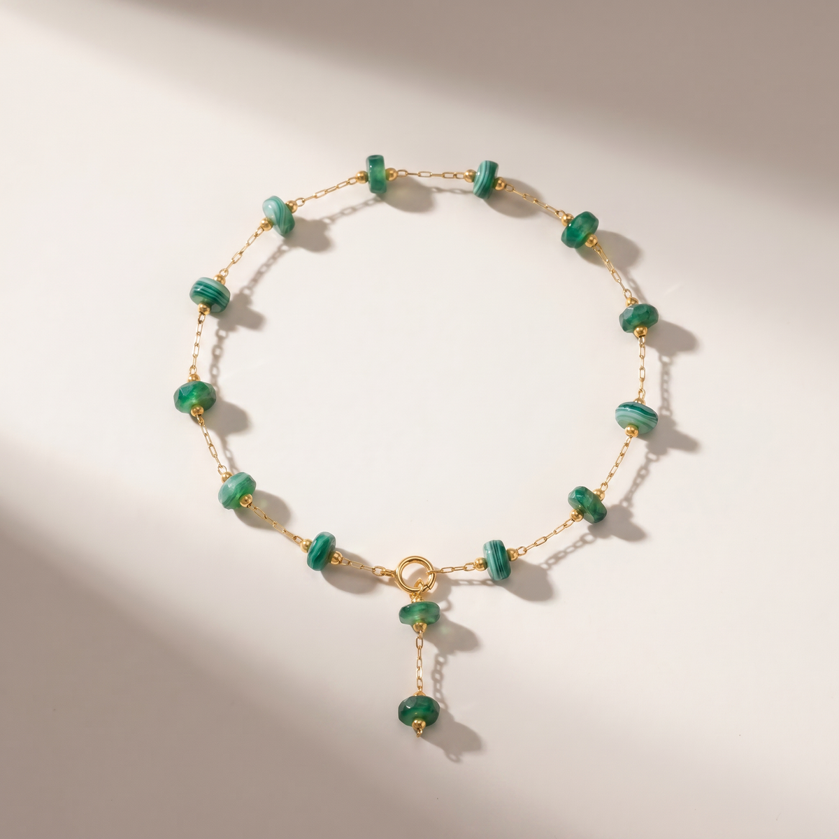 Amara Bangle Set - Green Agate
