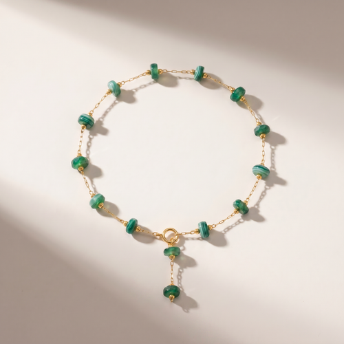 Amara Bangle Set - Green Agate