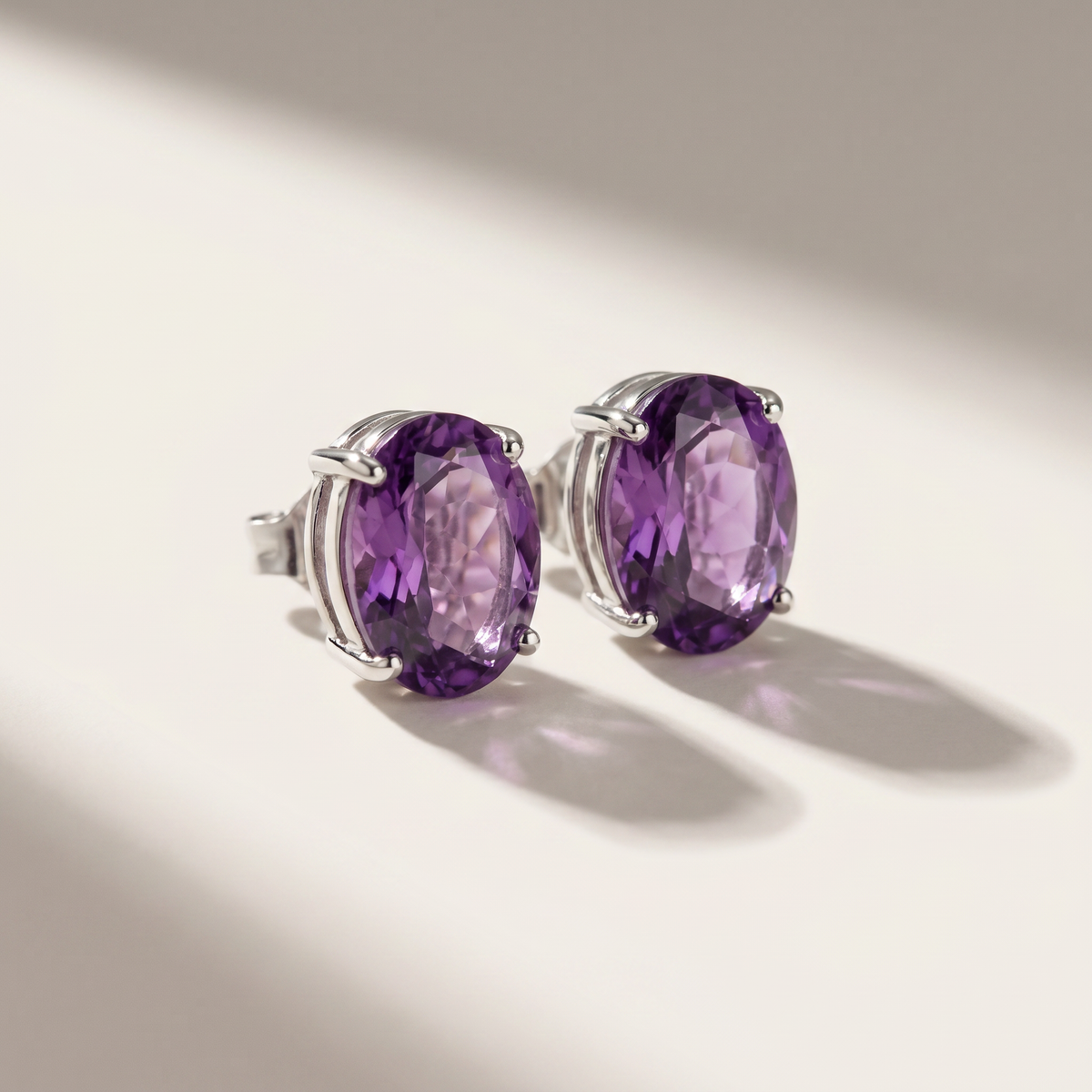 Aurelia Studs - Amethyst