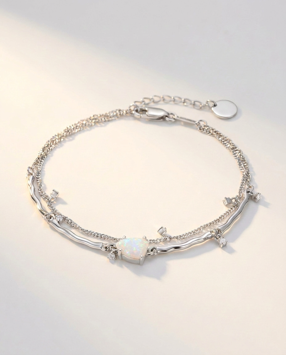 Rivière Bracelet · Moonstone · 925 Sterling Silver