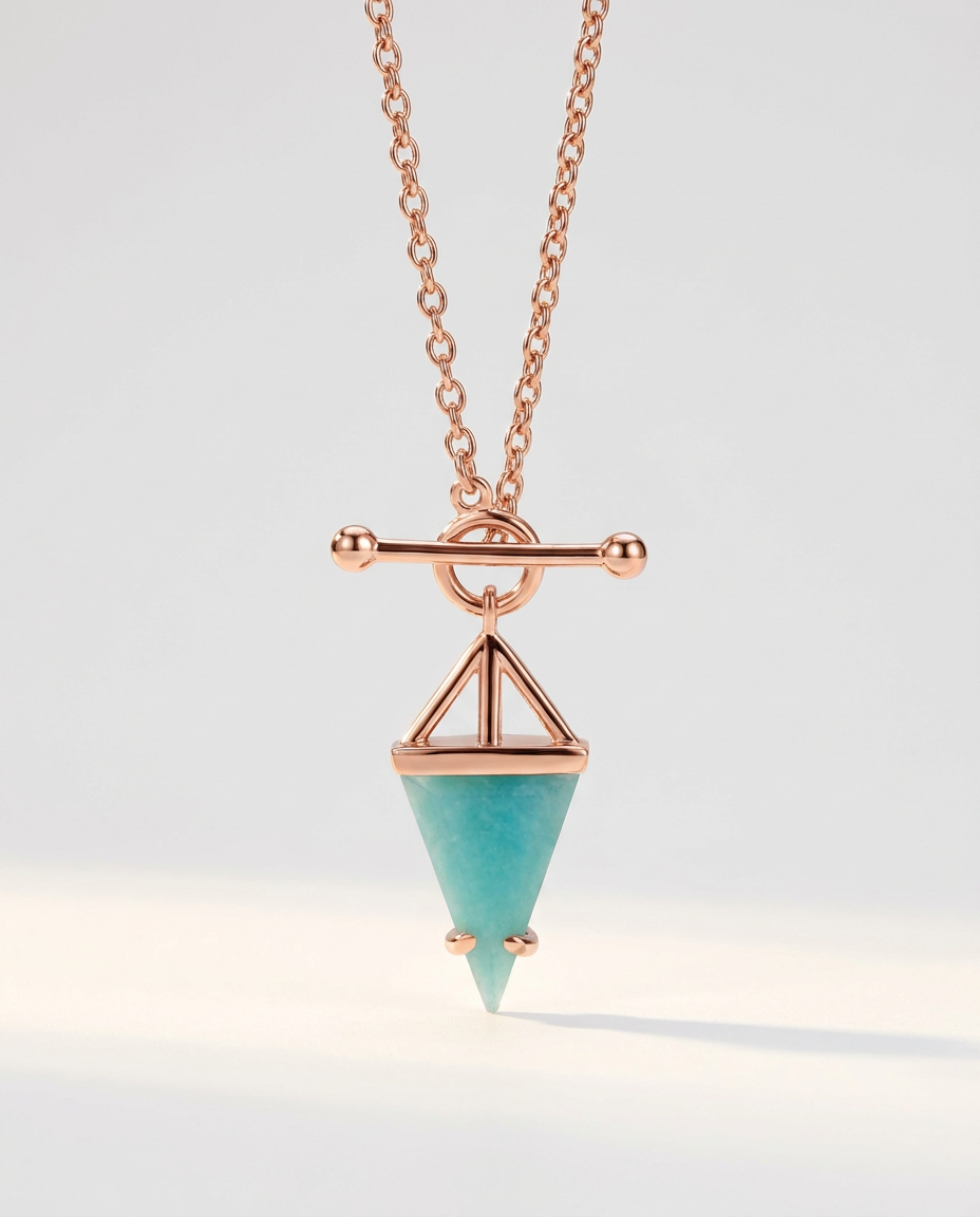 Héroïne Necklace · Amazonite · 18k Rose Gold Vermeil