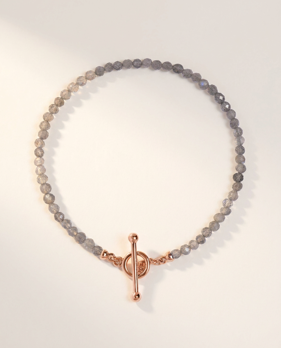 Perles Bracelet · Labradorite · 18k Rose Gold Vermeil