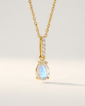Ondine Fine Birthstone Necklace · June · Moonstone · 18k Gold Vermeil