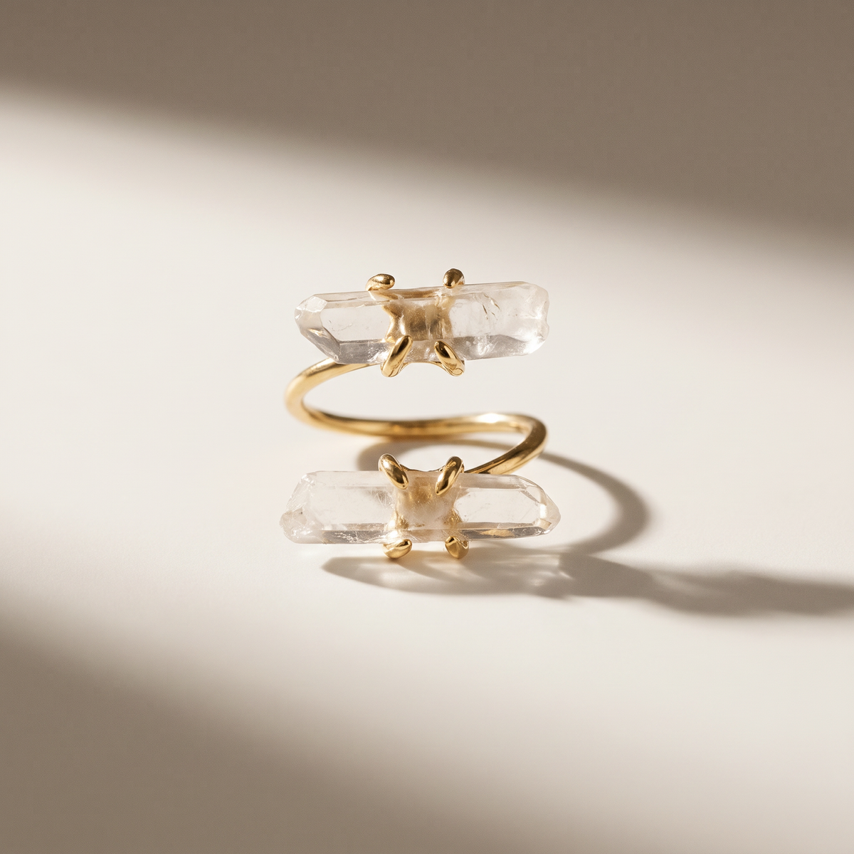 Celeste Ring - Clear Quartz hero shot