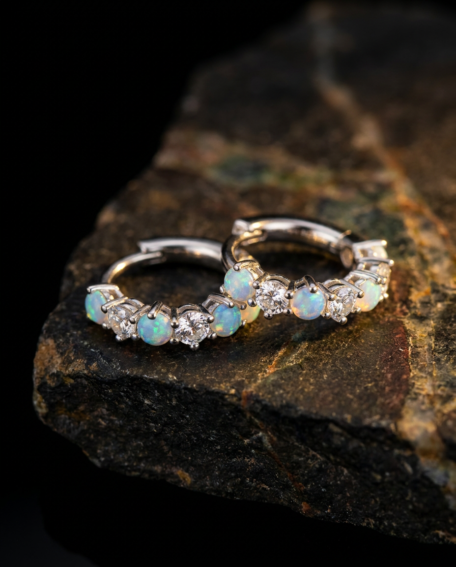 Belle Fine Hoops · onyx