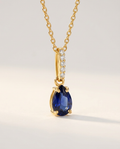 Ondine Fine Birthstone Necklace · September · Blue Sapphire · 18k Gold Vermeil