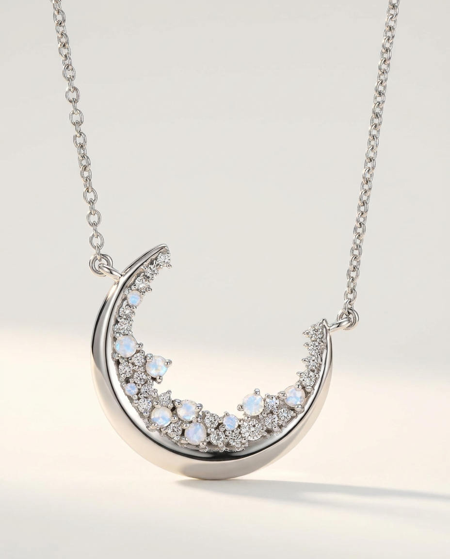 Luna Necklace · Moonstone · - · 925 Sterling Silver