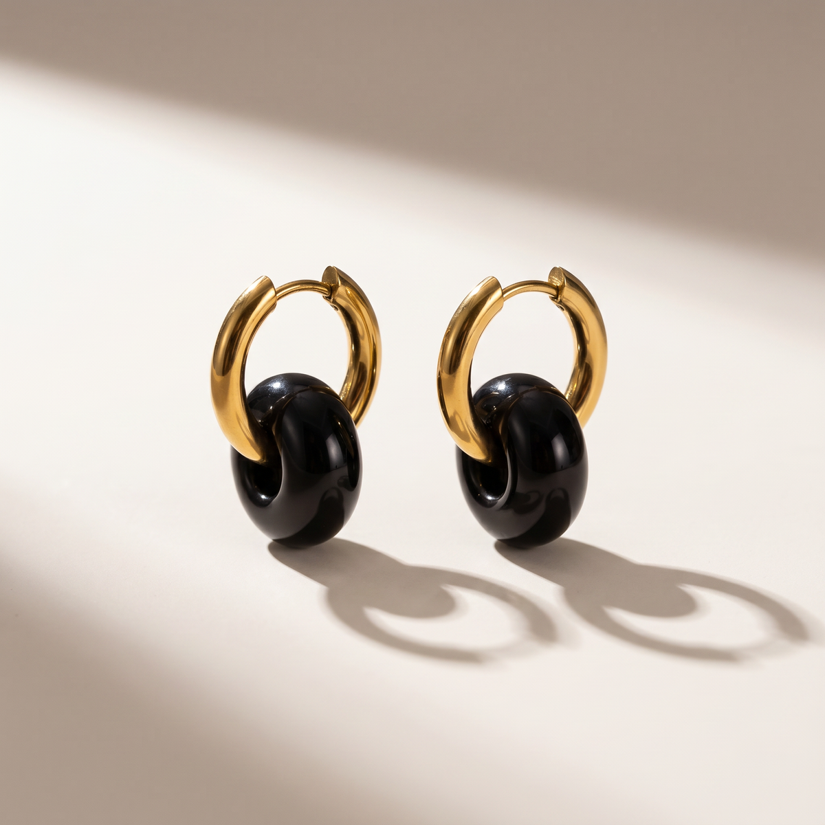 Capri Hoops - Black Agate