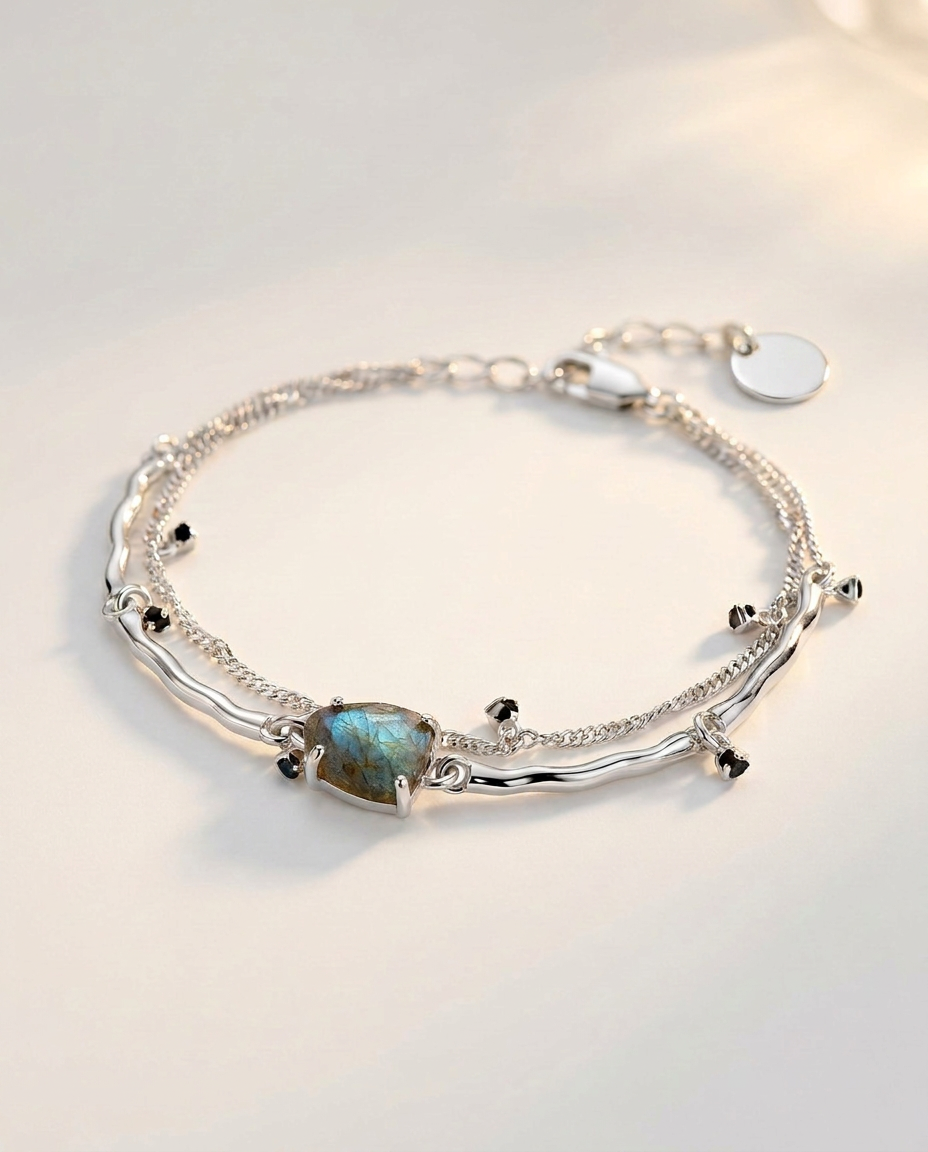 Rivière Bracelet · Labradorite · 925 Sterling Silver