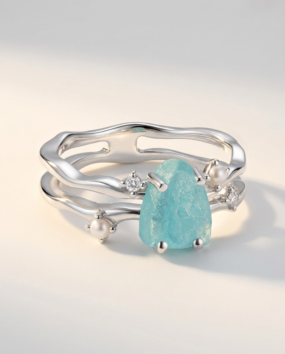 Rivière Ring · Amazonite · 925 Sterling Silver