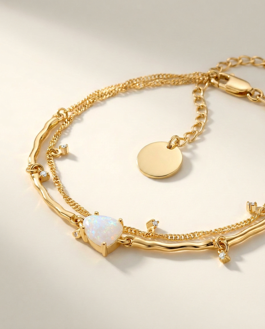 Rivière Bracelet · Moonstone · 18k Gold Vermeil