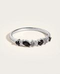 Grâce Ring · Black Obsidian & Labradorite · 925 Sterling Silver