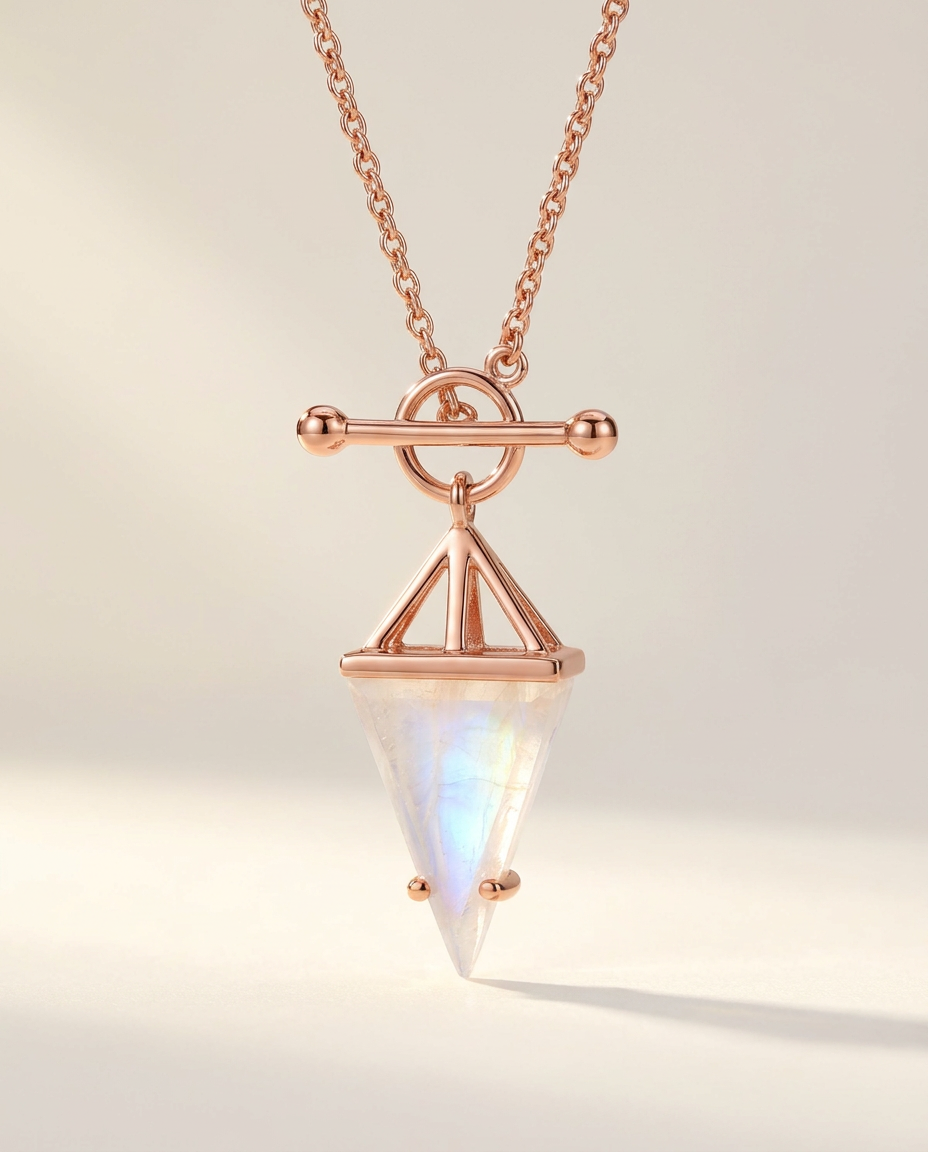 Héroïne Necklace · Moonstone · 18k Rose Gold Vermeil