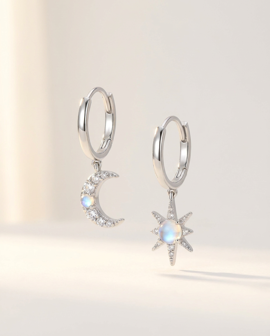 Astre Hoops · 925 Sterling Silver