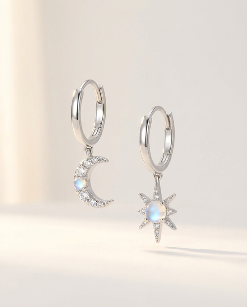 Astre Hoops · 925 Sterling Silver