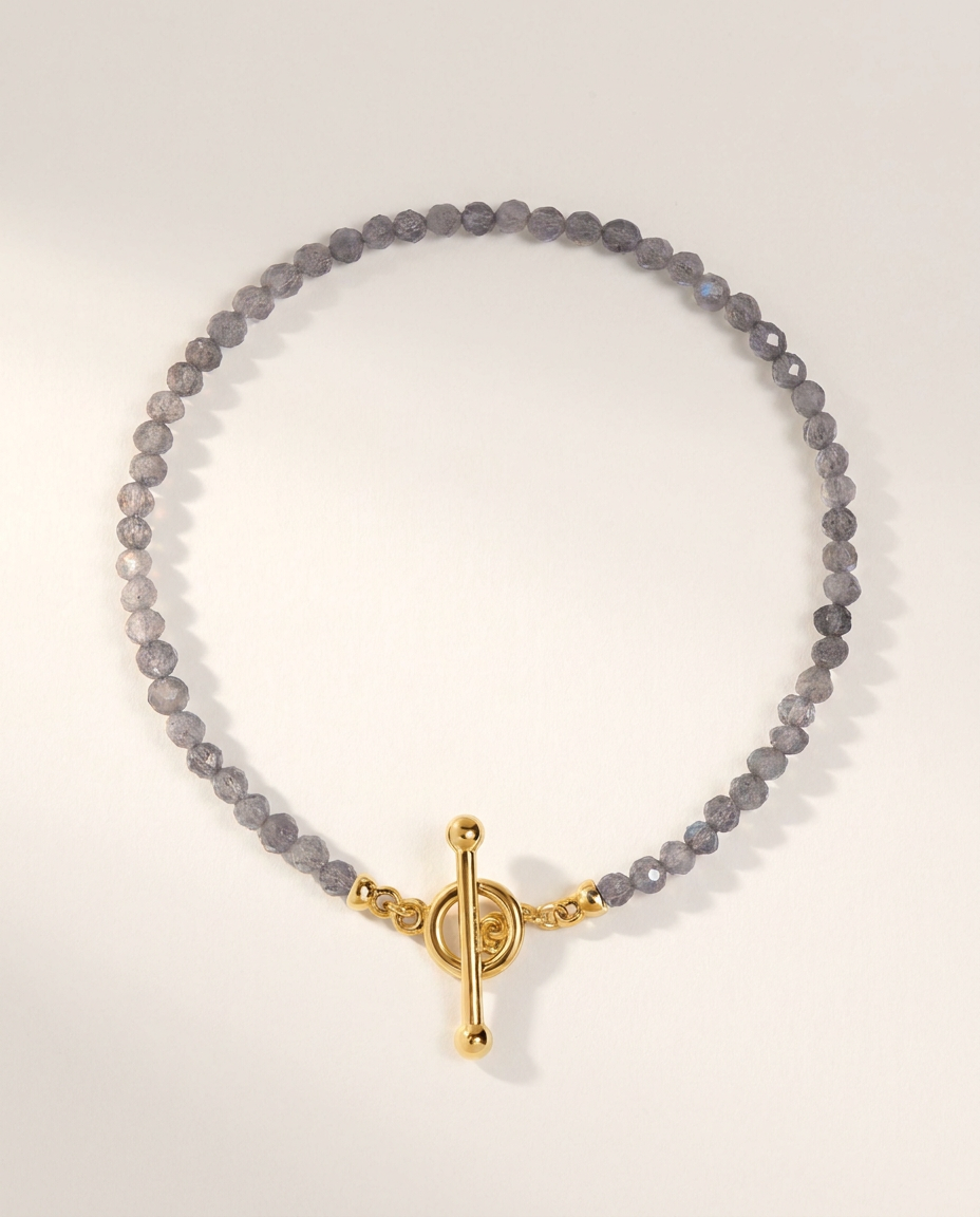 Perles Bracelet · Labradorite · 18k Gold Vermeil