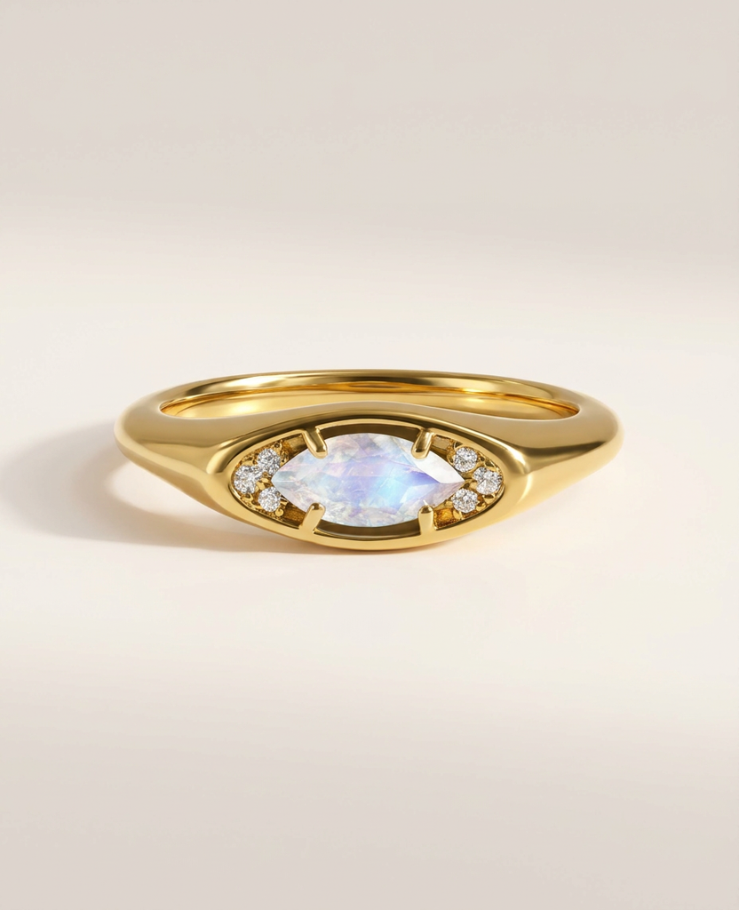 Talisman Ring · Moonstone · 18k Gold Vermeil